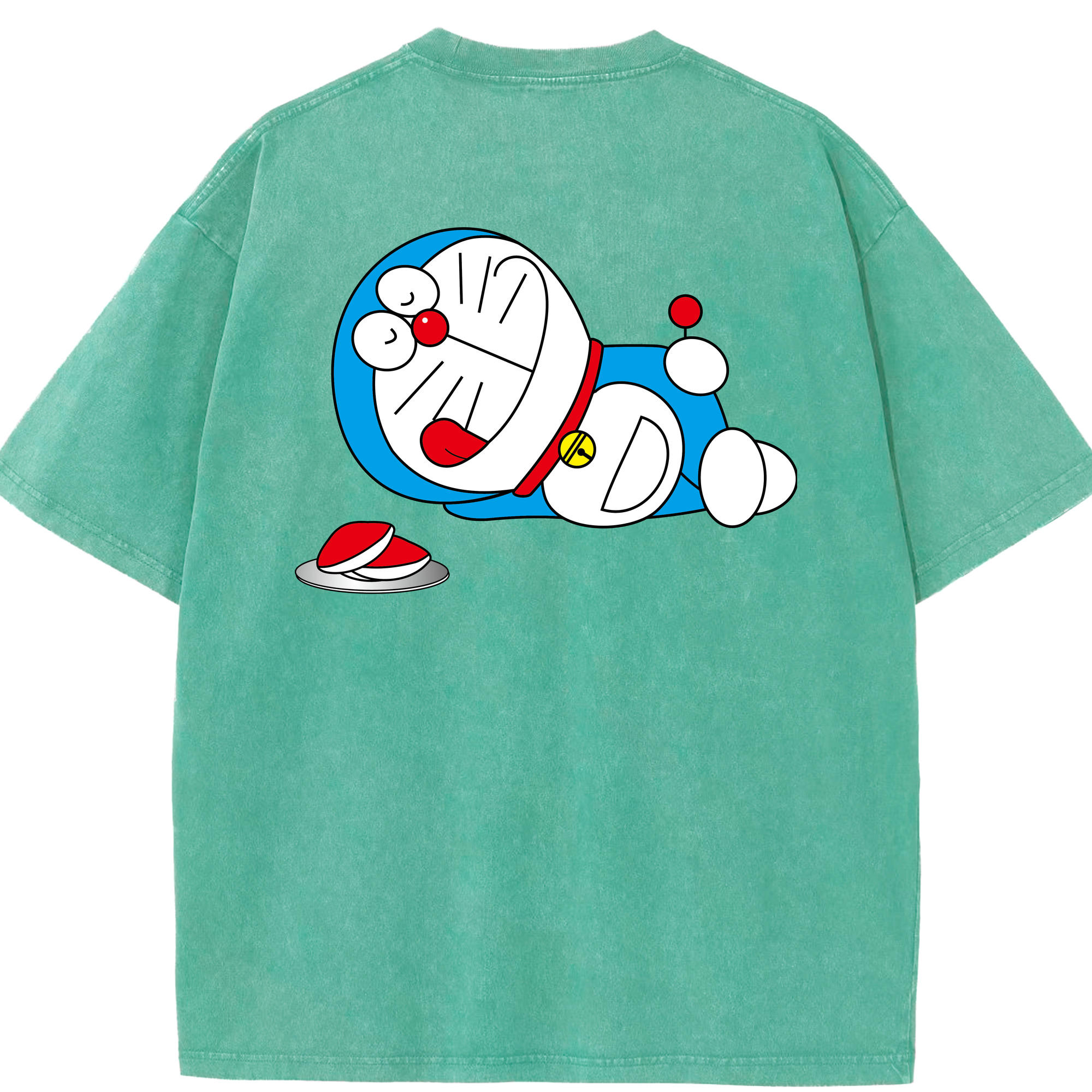 （画像用） ドラえもん Doraemon 綿100% ヴィンテージ風 半袖Tシャツ（背面プリント）